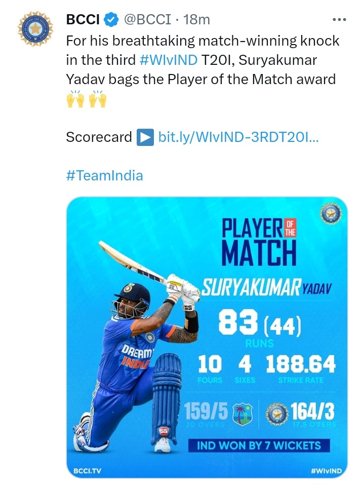 WI vs IND 2023