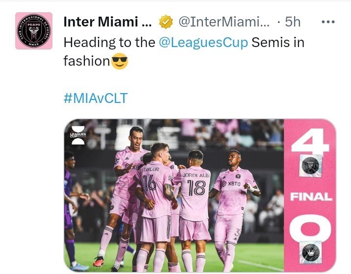 Leagues Cup 2023, Inter Miami vs Charlotte 2023