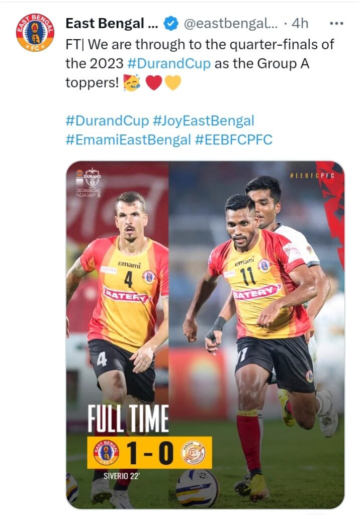 Durand Cup East Bengal vs Punjab FC