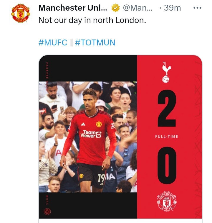 man u vs tot 2023 Premier league